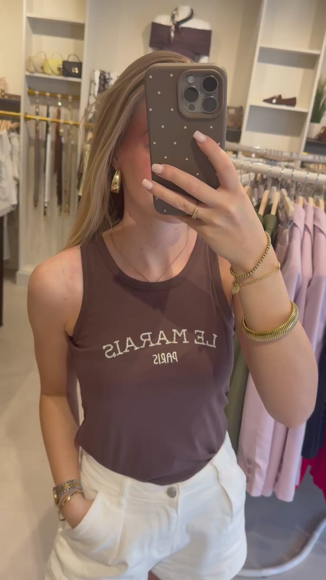 Le Marais tanktop - Donkerbruin